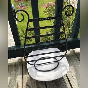 Large Metal Black Harp Jewelry Display Earrings Rack Home & Business Stand